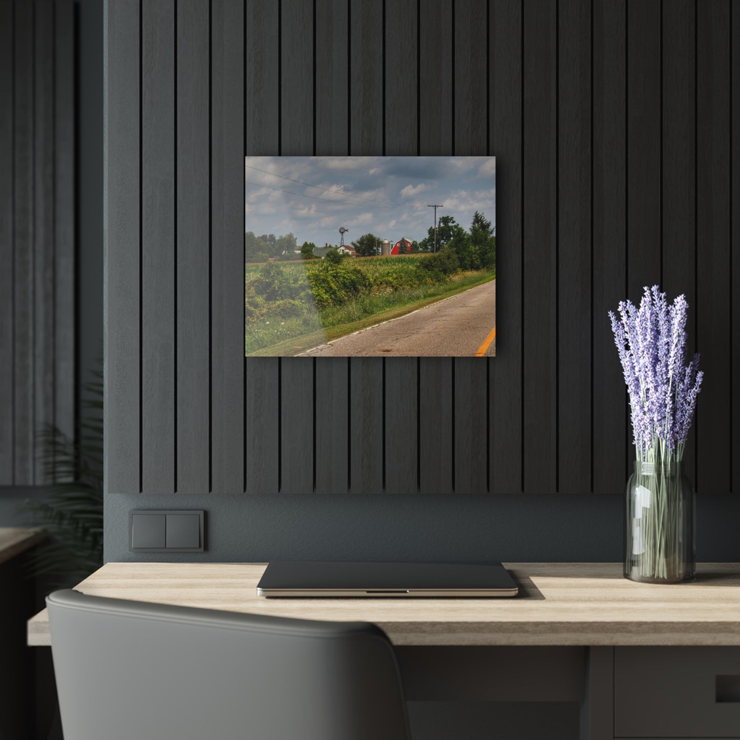 Rustic Farmhouse Wall Print Featuring Across the Field in Elba I