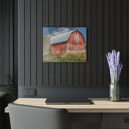 U R There Photography Columbiaville Red in Summer II Rustic Farmhouse Acrylic Wall Print