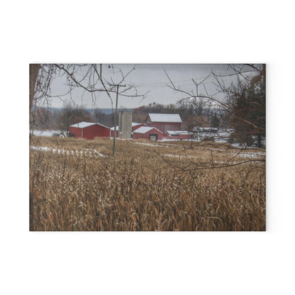 U R There Photography Beyond the Cornfield on Sutton Rustic Farmhouse Tempered-Glass Cutting Board