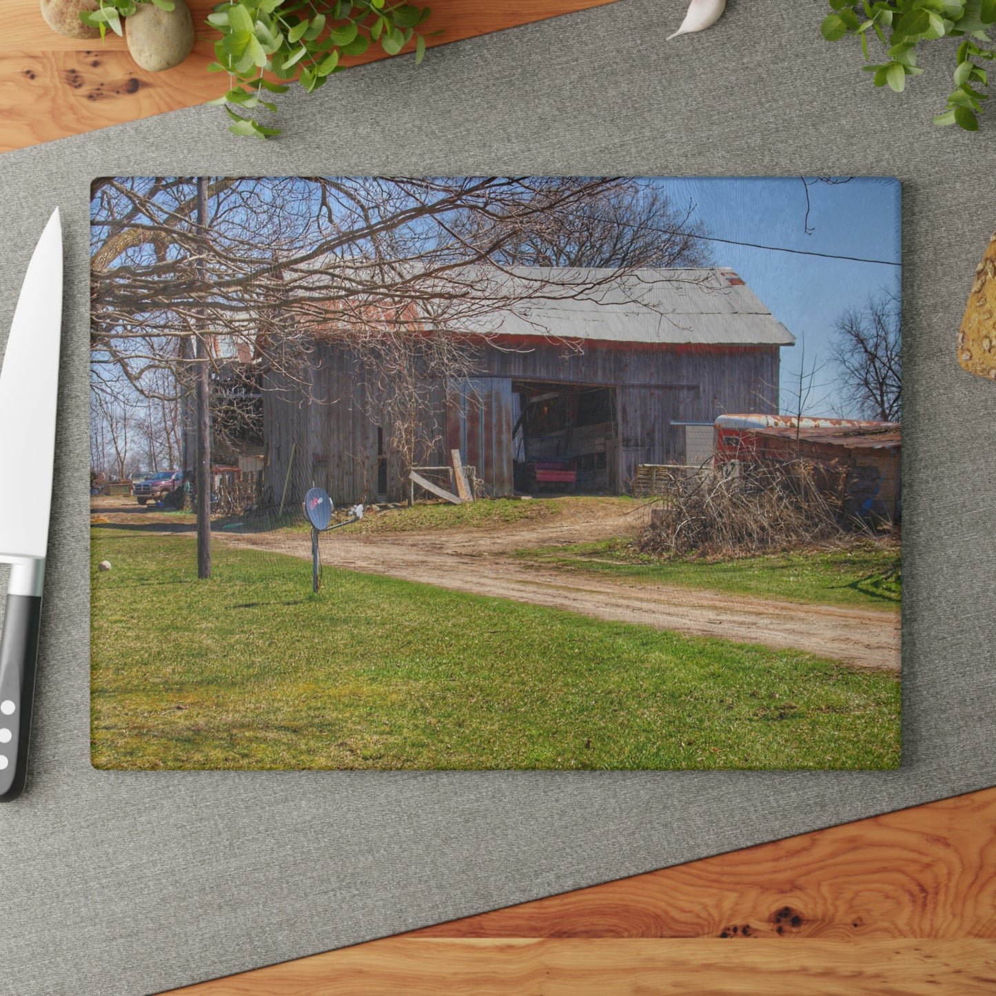 U R There Photography Lee Hill Greys Rustic Farmhouse Tempered-Glass Cutting Board