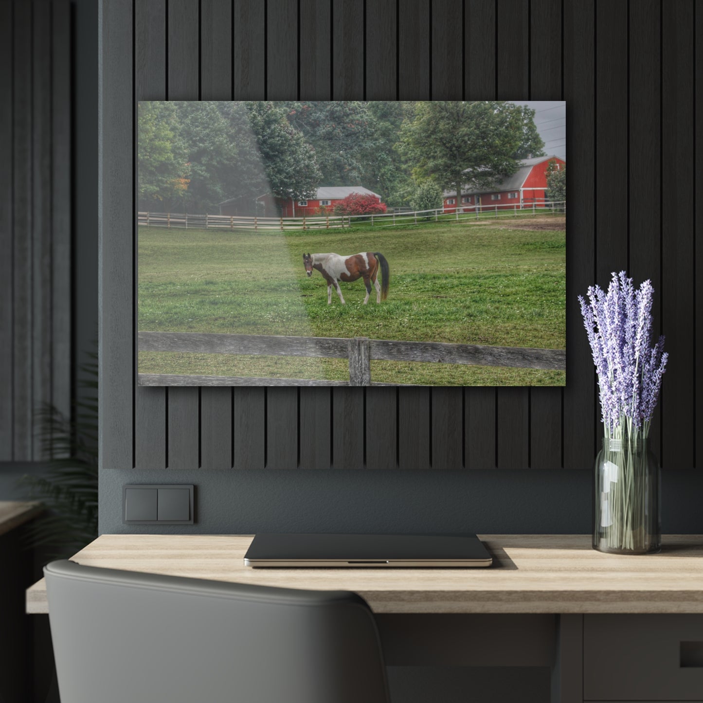 U R There Photography Painted Pony in Pasture Rustic Farmhouse Acrylic Wall Print