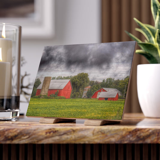 U R There Photography Kingston Road Trio I Rustic Farmhouse Decorative Ceramic Tile