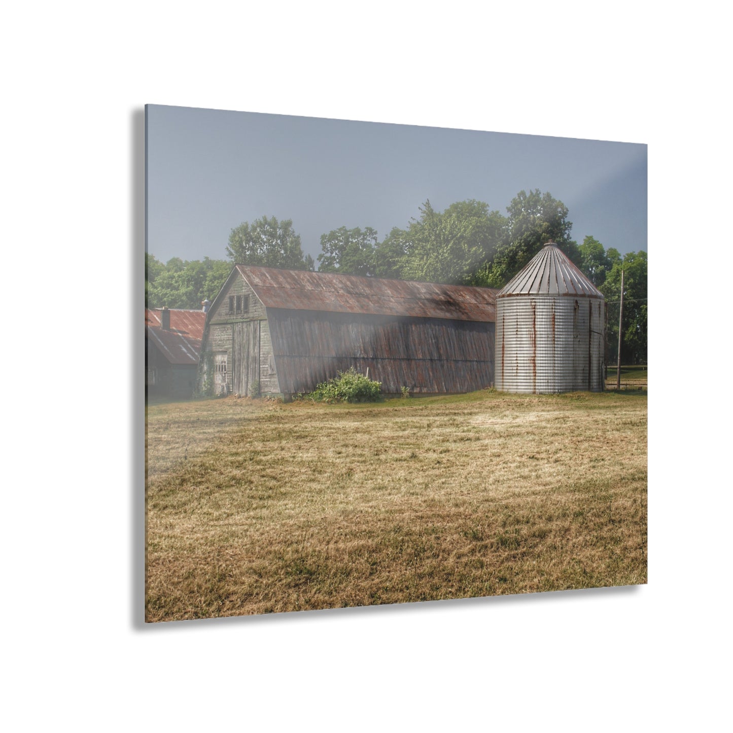 U R There Photography Hough Road Green Quonset II Rustic Farmhouse Acrylic Wall Print