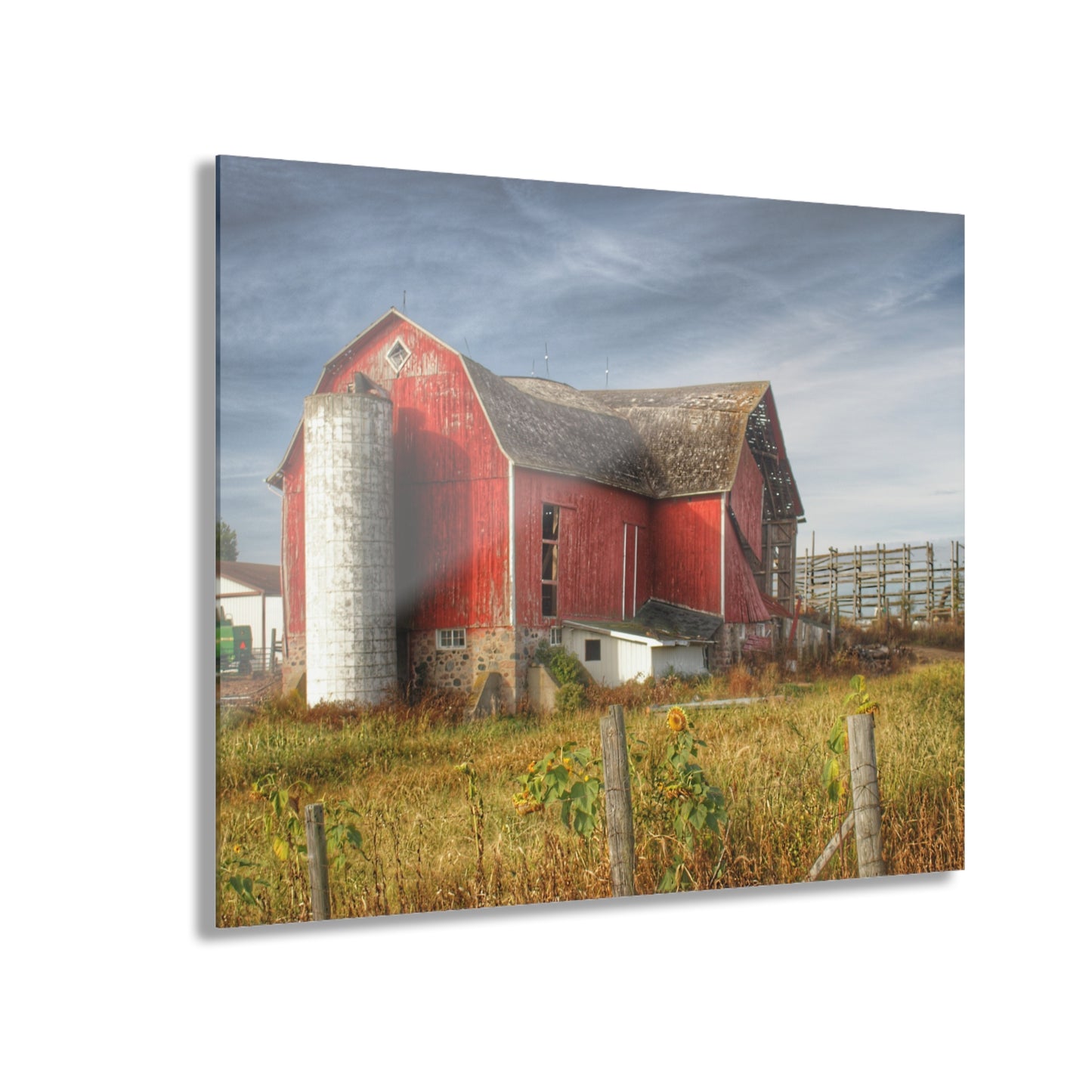U R There Photography Hurds Corner Red I Rustic Farmhouse Acrylic Wall Print