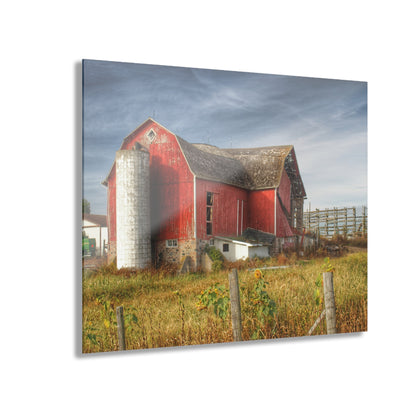 U R There Photography Hurds Corner Red I Rustic Farmhouse Acrylic Wall Print