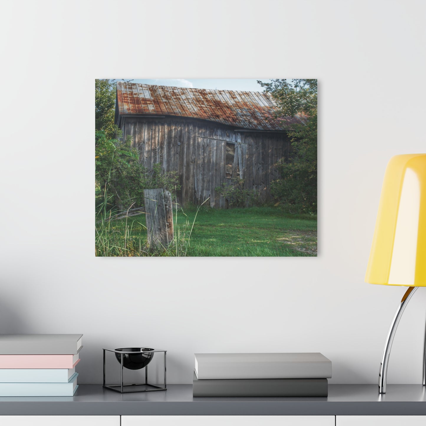 U R There Photography Rusted Grey Rustic Farmhouse Acrylic Wall Print
