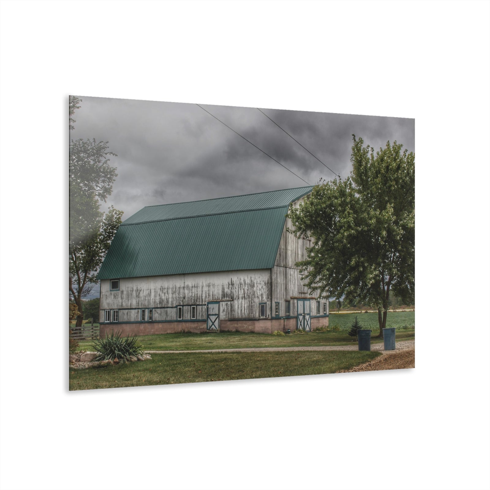 Bristol Road White II Rustic Farmhouse Acrylic Wall Print