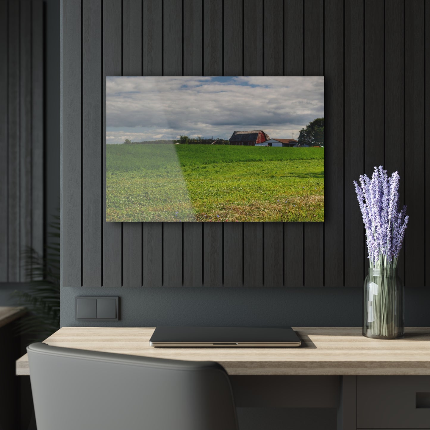 U R There Photography Across the Field in Kingston Rustic Farmhouse Acrylic Wall Print
