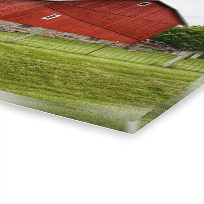 U R There Photography Elba Road Red II Rustic Farmhouse Acrylic Wall Print