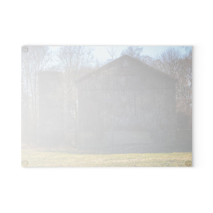 U R There Photography M-15 Red Rustic Farmhouse Tempered-Glass Cutting Board