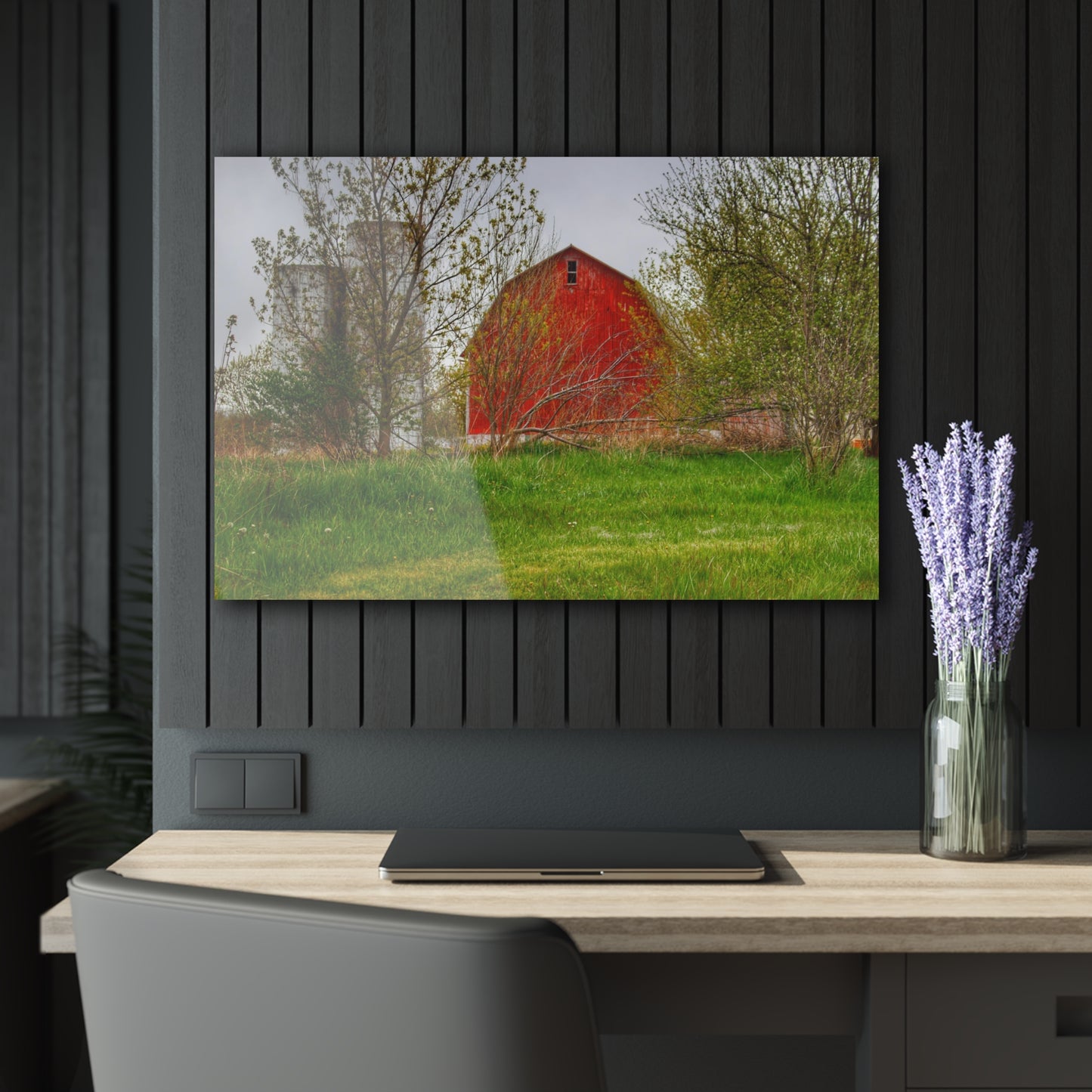 U R There Photography Castle Corner Red I Rustic Farmhouse Acrylic Wall Print