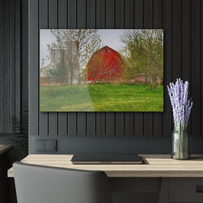 U R There Photography Castle Corner Red I Rustic Farmhouse Acrylic Wall Print