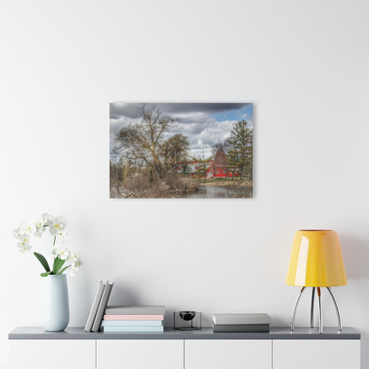 U R There Photography Hadley Road Hidden Red Rustic Farmhouse Acrylic Wall Print