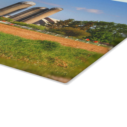 U R There Photography Leslie Road Hidden Rustic Farmhouse Tempered-Glass Cutting Board