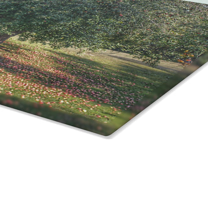 U R There Photography Apple Tree and Apples Rustic Farmhouse Tempered-Glass Cutting Board