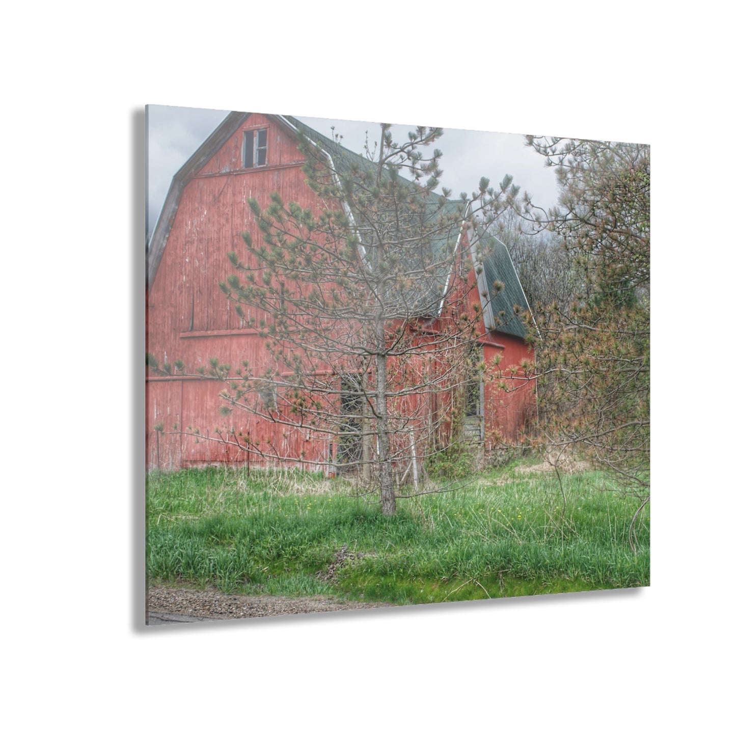 U R There Photography Hickory Ridge Red II Rustic Farmhouse Acrylic Wall Print