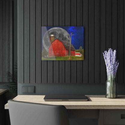 U R There Photography Moon over Hollenbeck Rustic Farmhouse Acrylic Wall Print