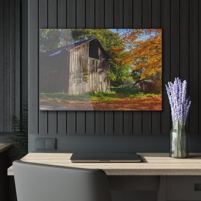 U R There Photography Shoemaker Road Hidden Grey Rustic Farmhouse Acrylic Wall Print