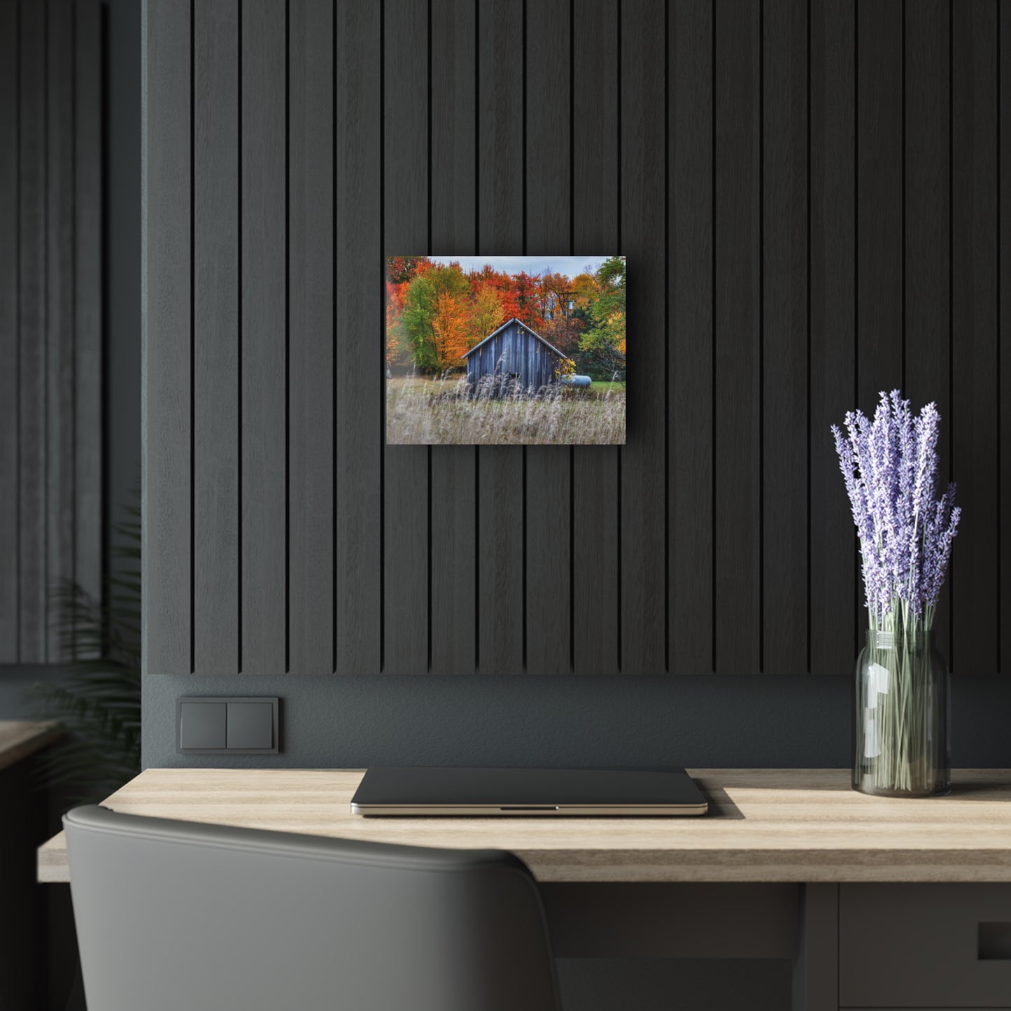 U R There Photography Beyond Church Road Little Grey Rustic Farmhouse Acrylic Wall Print