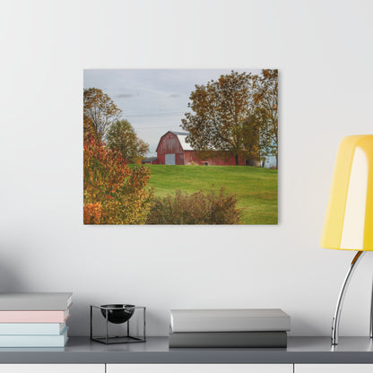 U R There Photography Lyons Road Red Rustic Farmhouse Acrylic Wall Print