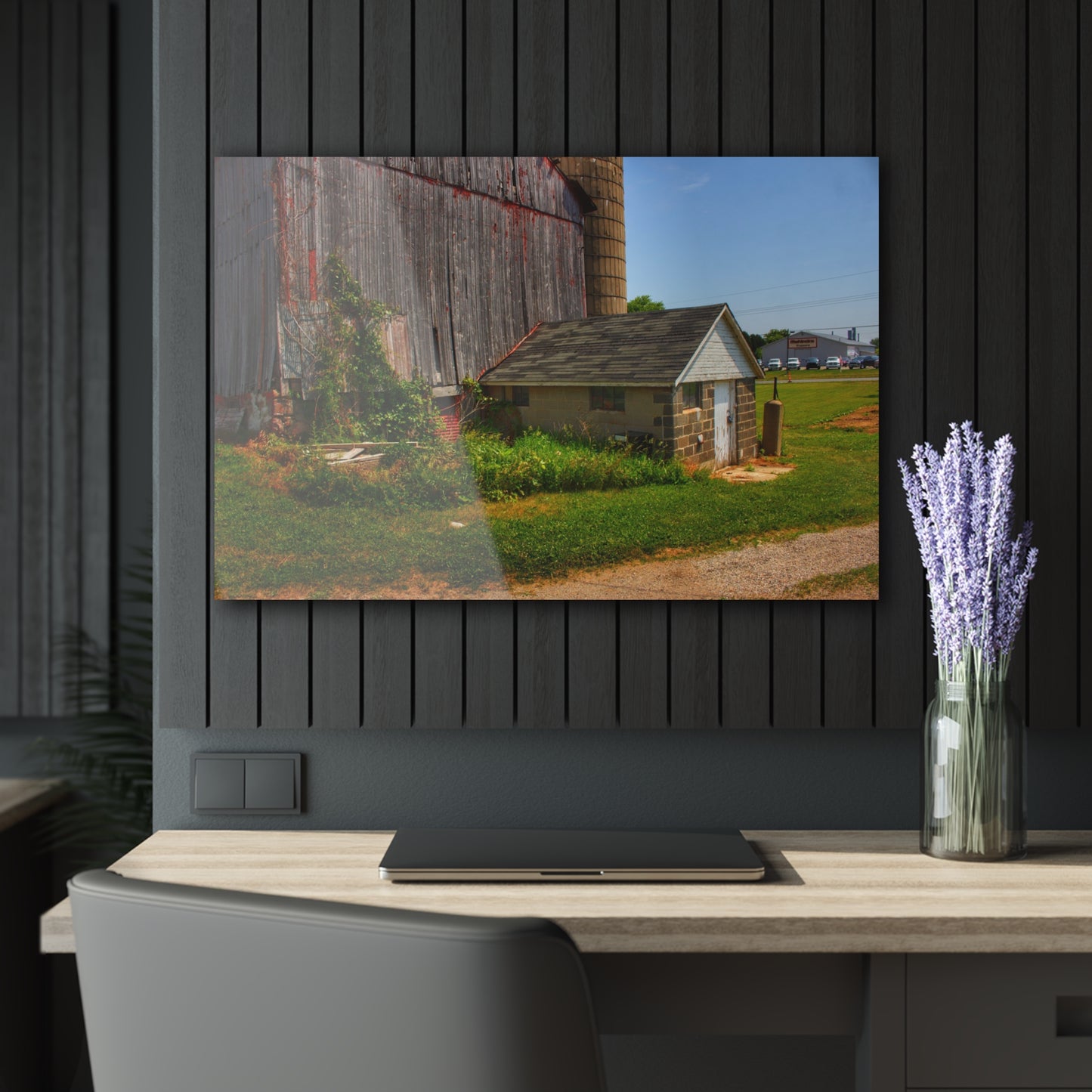 U R There Photography Marlette Red V Rustic Farmhouse Acrylic Wall Print