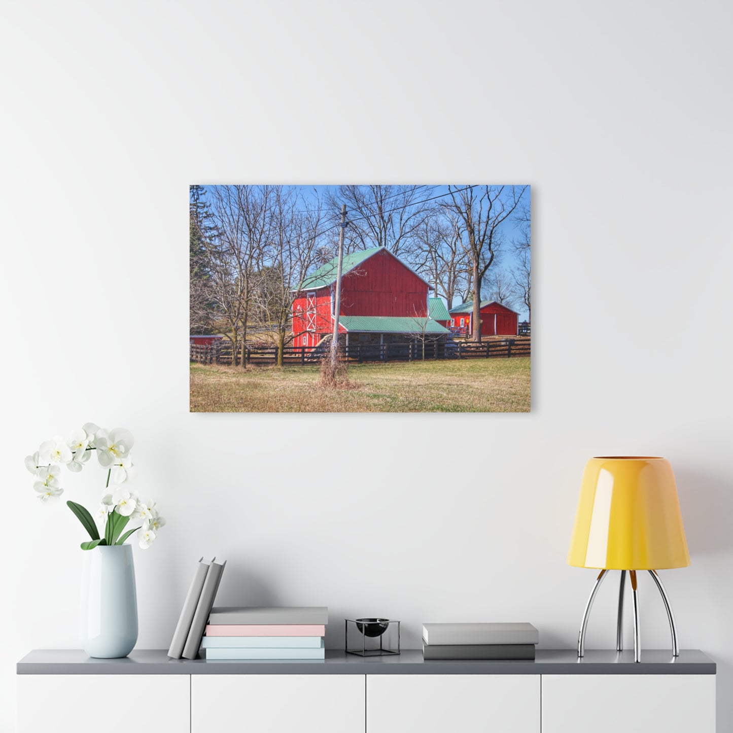 U R There Photography Imlay City Road Cow Barn I Rustic Farmhouse Acrylic Wall Print