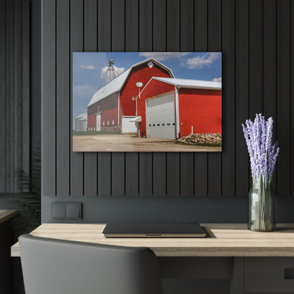 U R There Photography Darbee Red Rustic Farmhouse Acrylic Wall Print