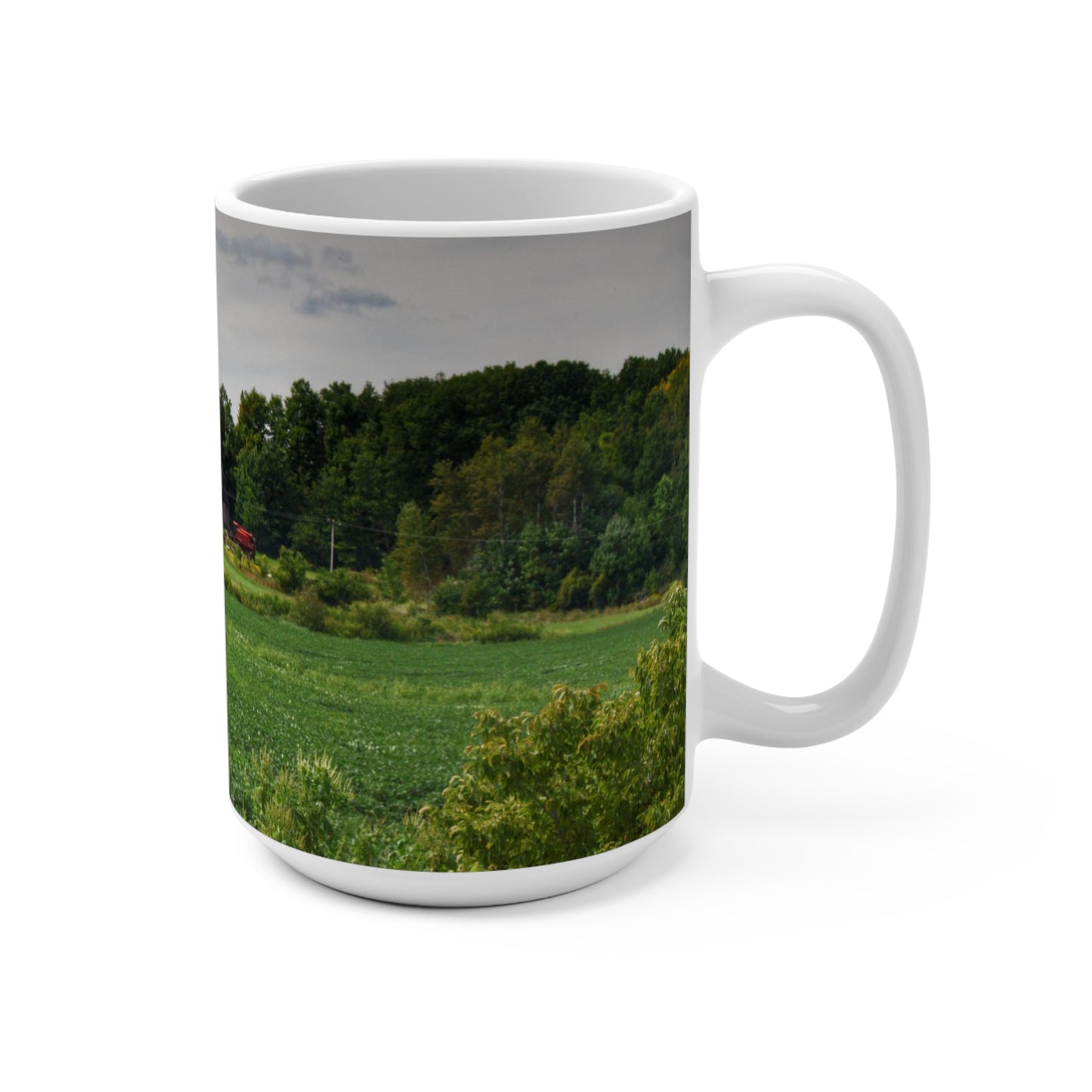 Rustic Farmhouse Coffee Mug Featuring Across the Field in Silverwood