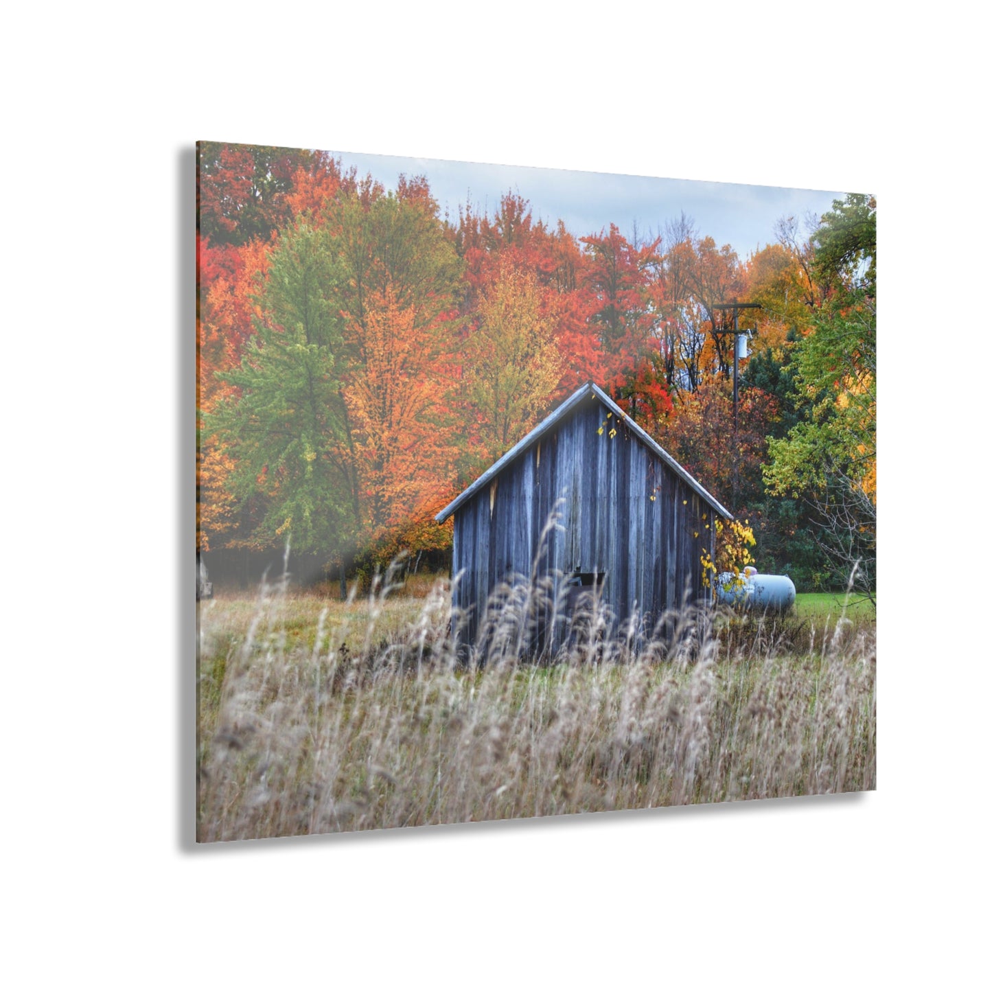 U R There Photography Beyond Church Road Little Grey Rustic Farmhouse Acrylic Wall Print