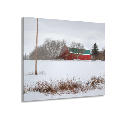 U R There Photography Five Lakes Hidden Red Rustic Farmhouse Acrylic Wall Print