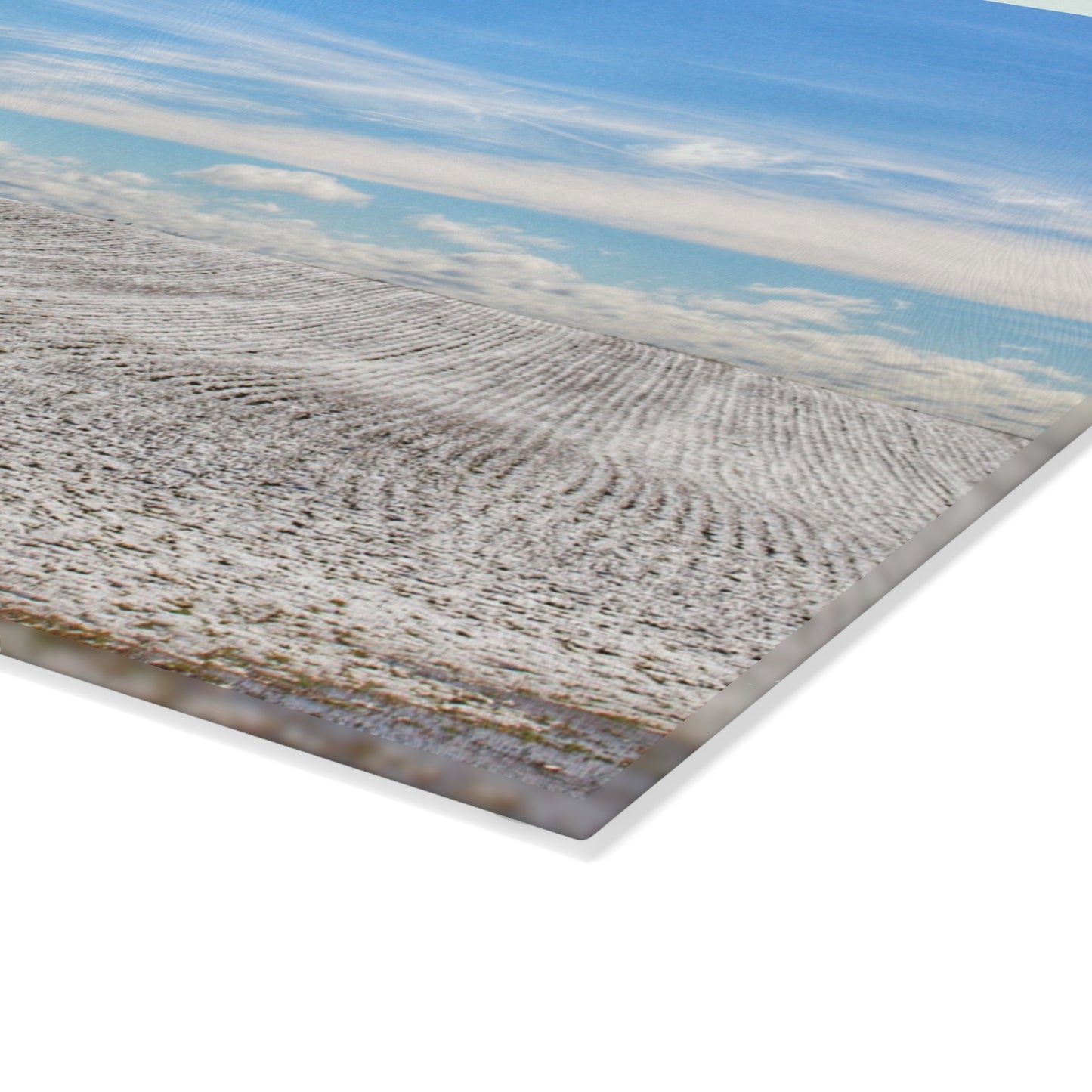 U R There Photography Early Spring Grey II Rustic Farmhouse Tempered-Glass Cutting Board