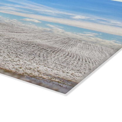 U R There Photography Early Spring Grey II Rustic Farmhouse Tempered-Glass Cutting Board