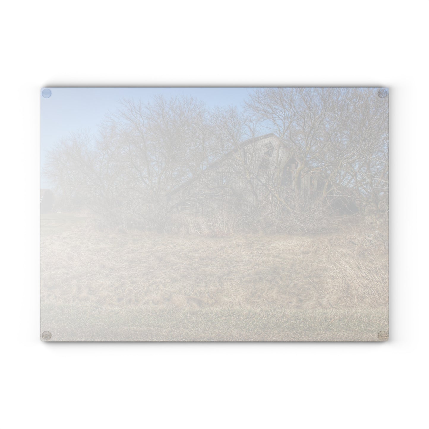 U R There Photography Fargo Road Forgotten Rustic Farmhouse Tempered-Glass Cutting Board