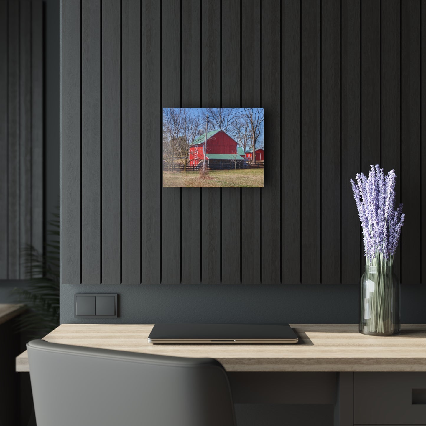U R There Photography Imlay City Road Cow Barn I Rustic Farmhouse Acrylic Wall Print