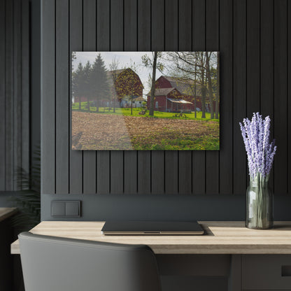 U R There Photography Bishop Road Reds III Rustic Farmhouse Acrylic Wall Print