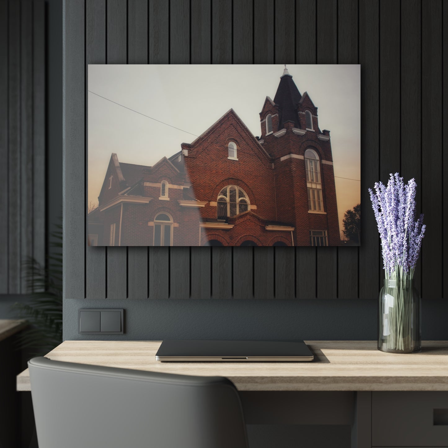 U R There Photography Brown City Methodist Church Rustic Farmhouse Acrylic Wall Print