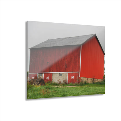 U R There Photography Brown Road Horse Barn II Rustic Farmhouse Acrylic Wall Print