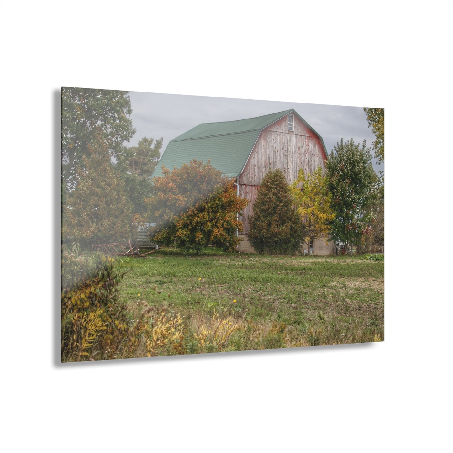 U R There Photography Elmwood Road Red II Rustic Farmhouse Acrylic Wall Print