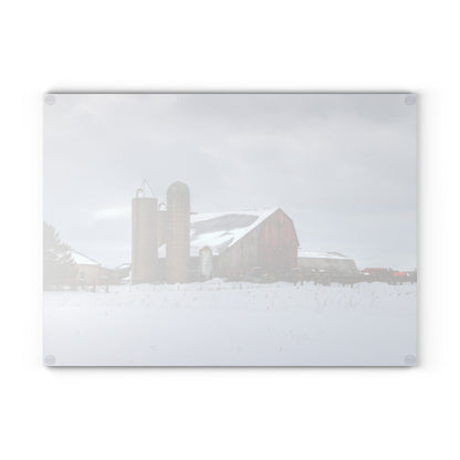 U R There Photography Five Lakes Farm II Rustic Farmhouse Tempered-Glass Cutting Board