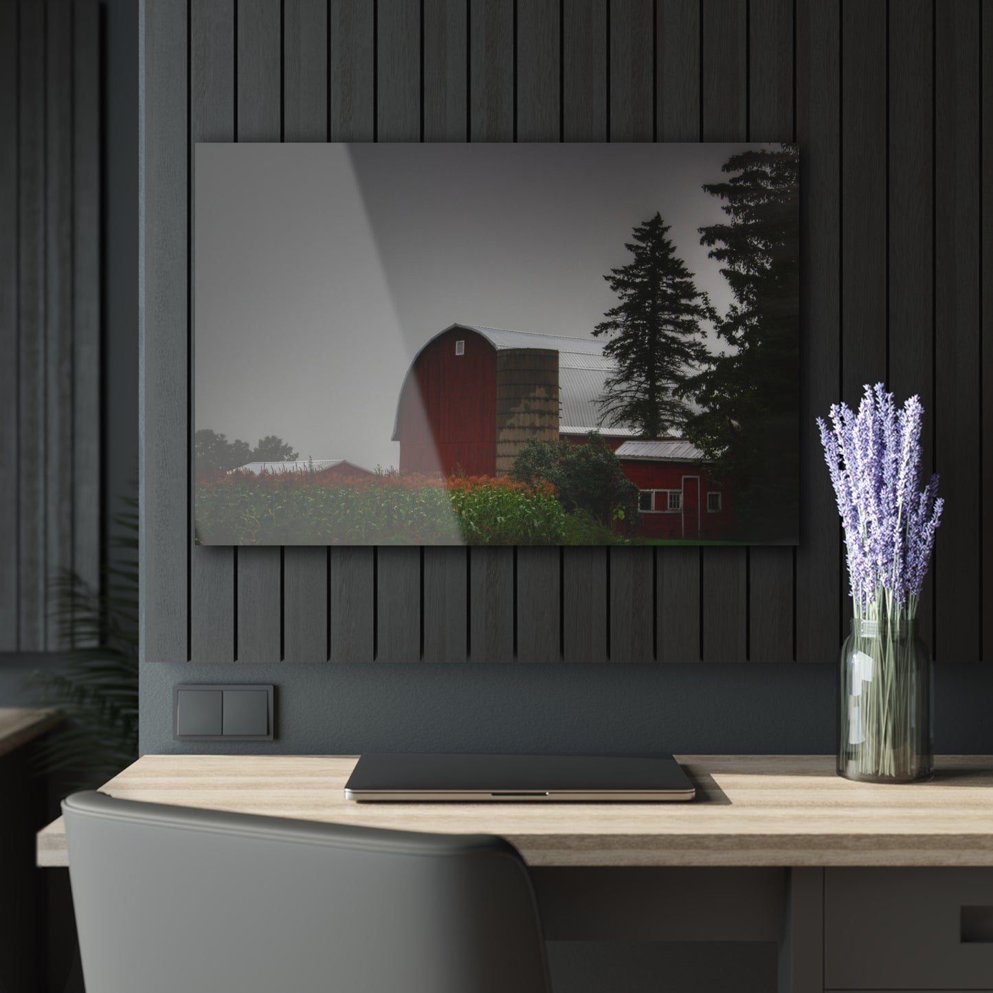 U R There Photography Beyond the Fog on Haines Rustic Farmhouse Acrylic Wall Print