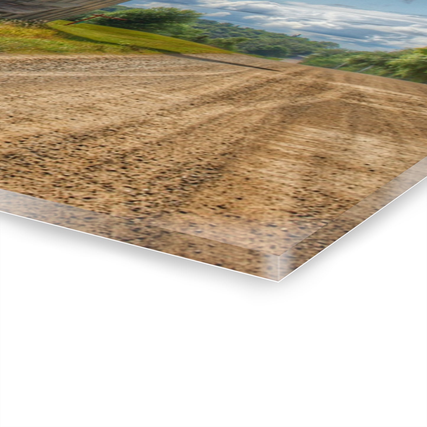 U R There Photography Haines Road Red Rustic Farmhouse Acrylic Wall Print