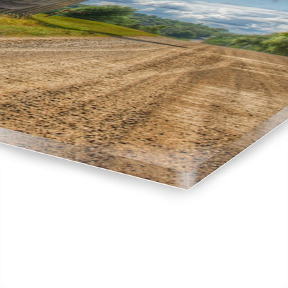 U R There Photography Haines Road Red Rustic Farmhouse Acrylic Wall Print