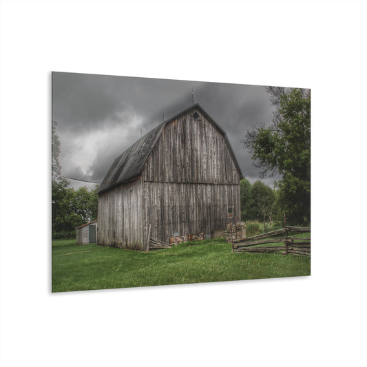 U R There Photography Attica Grey Rustic Farmhouse Acrylic Wall Print