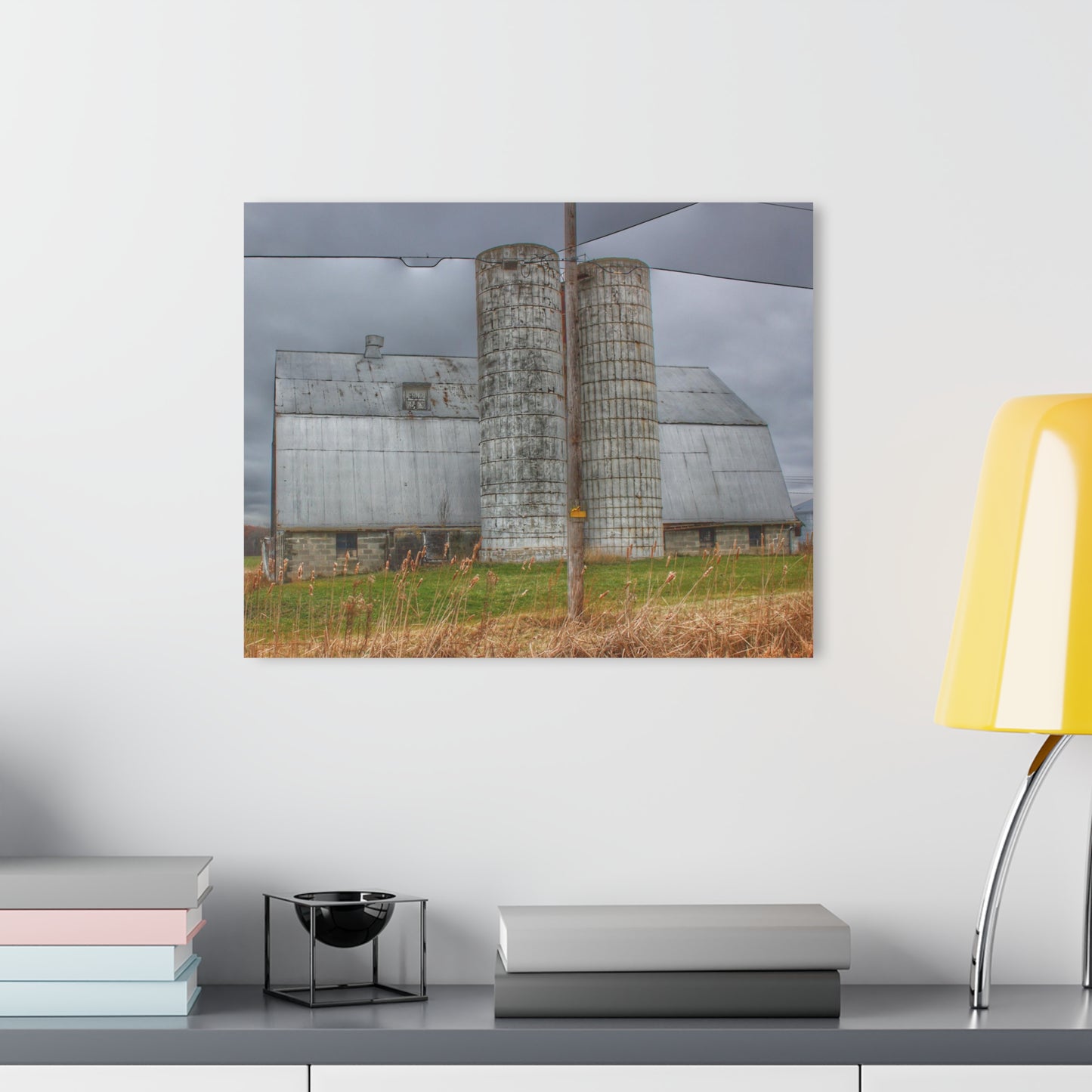 U R There Photography Daley Road Grey II Rustic Farmhouse Acrylic Wall Print