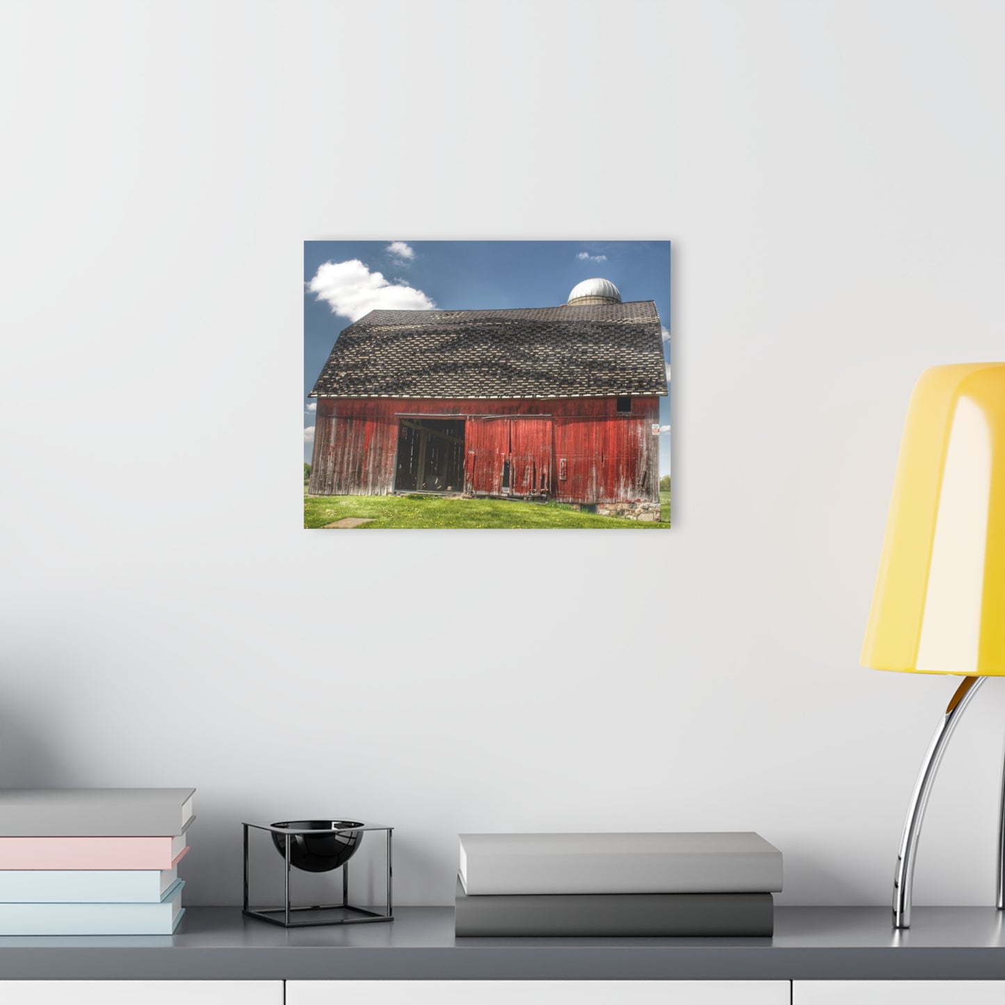 U R There Photography Hollenbeck Road Red III Rustic Farmhouse Acrylic Wall Print