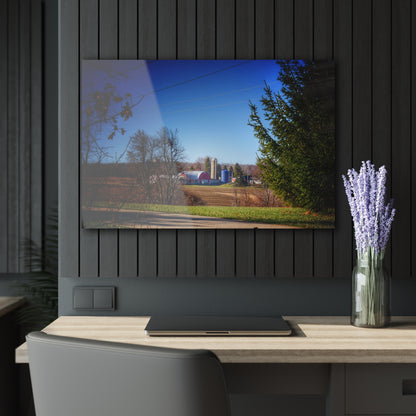 U R There Photography Across the Field on Brocker Road Rustic Farmhouse Acrylic Wall Print