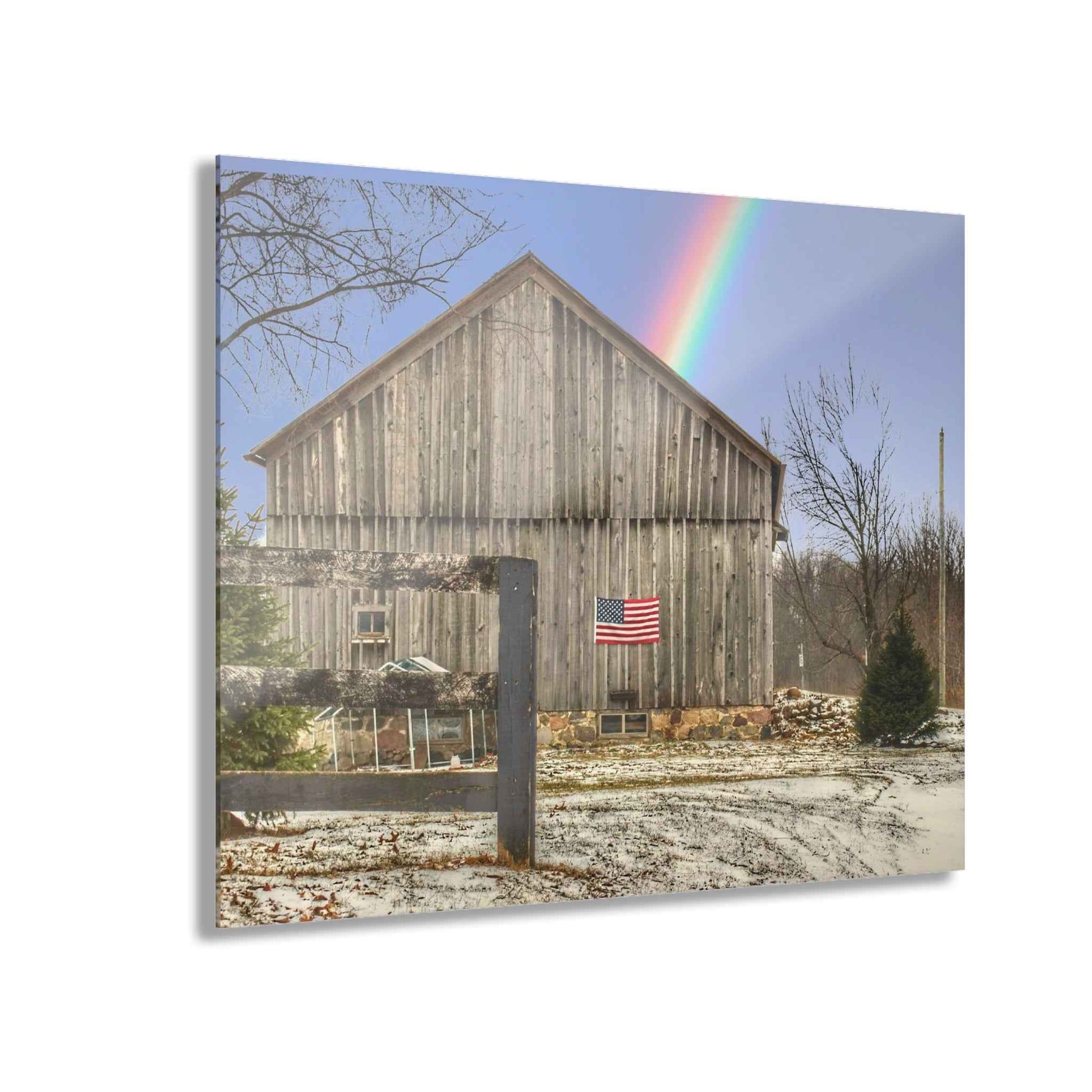 U R There Photography Barn Blessings on Sutton Road Rustic Farmhouse Acrylic Wall Print