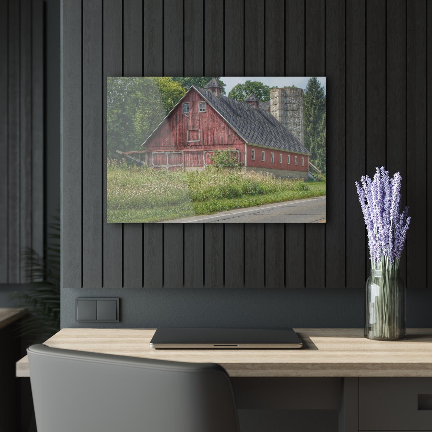 Barn Boutique Modern Farmhouse Acrylic Wall Print| Metamora Red I