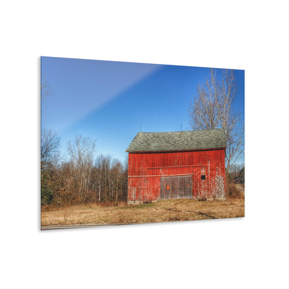 U R There Photography Vernor Road Red Rustic Farmhouse Acrylic Wall Print