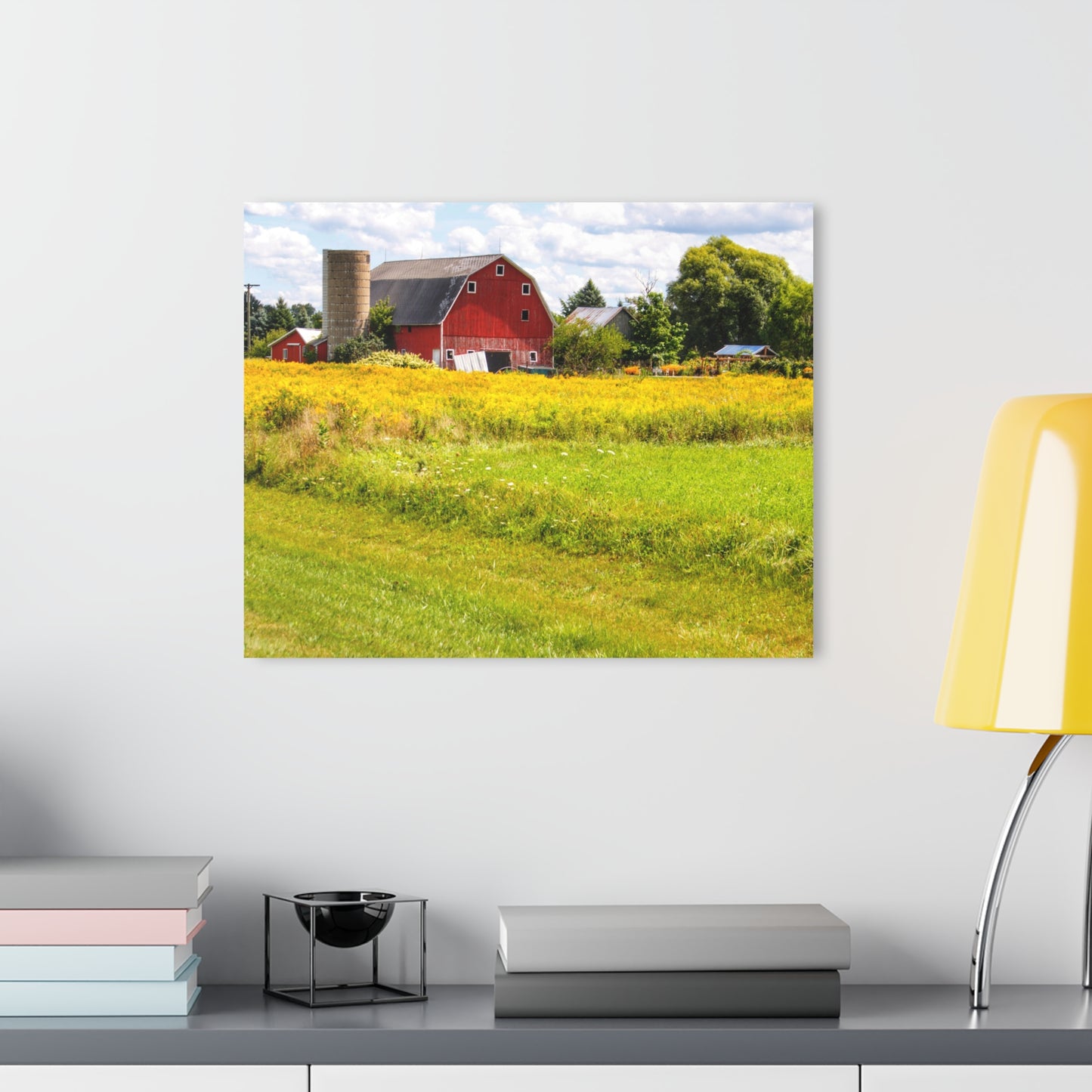 U R There Photography Starr Court Red I Rustic Farmhouse Acrylic Wall Print